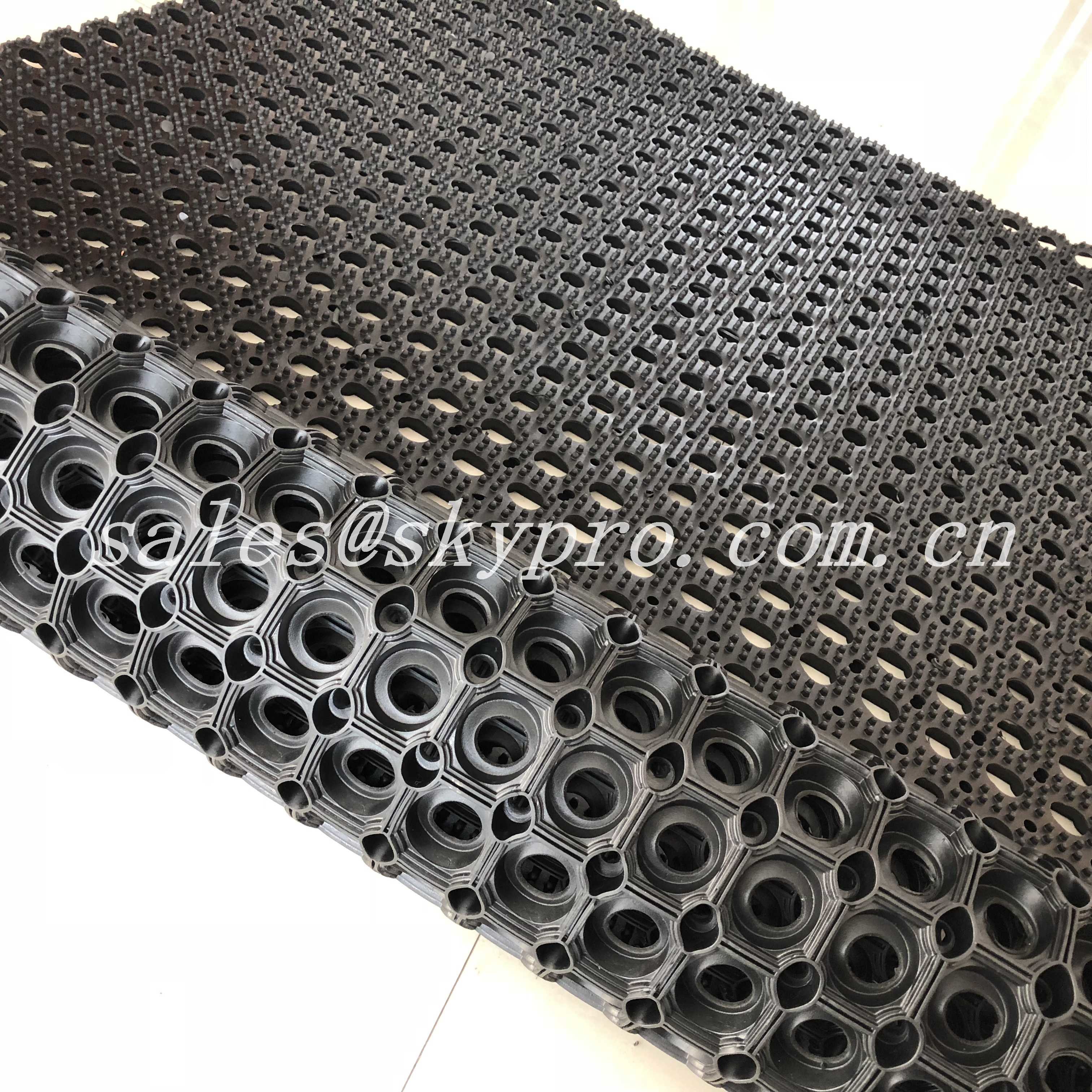 Oil Proof Kitchen Holes Nitrile Rubber Mats Heavy Duty With Hollow