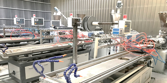 UPVC WPC PVC Panel Wall Panel Making Wood Plastic Composite Machine Profile Extrusion line 5