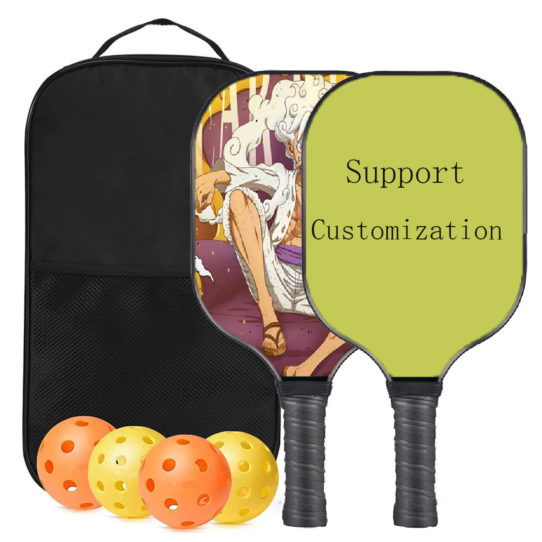 Gender-Neutral Carbon Fiber Pickleball Paddles Set Glass Fiber Pik Ball Outdoor Sports