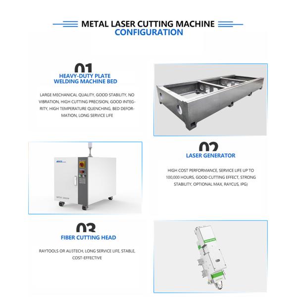 1000W Stainless Steel Fiber Laser Cutting Machine BMP Format Supported
