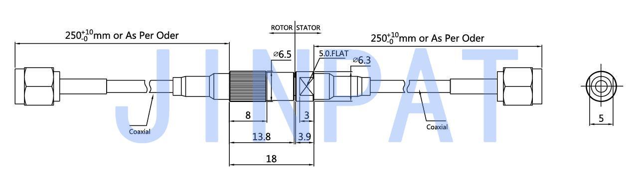 Single Channel High Frequency Coaxial Rotary Joint 6GHz 100rpm