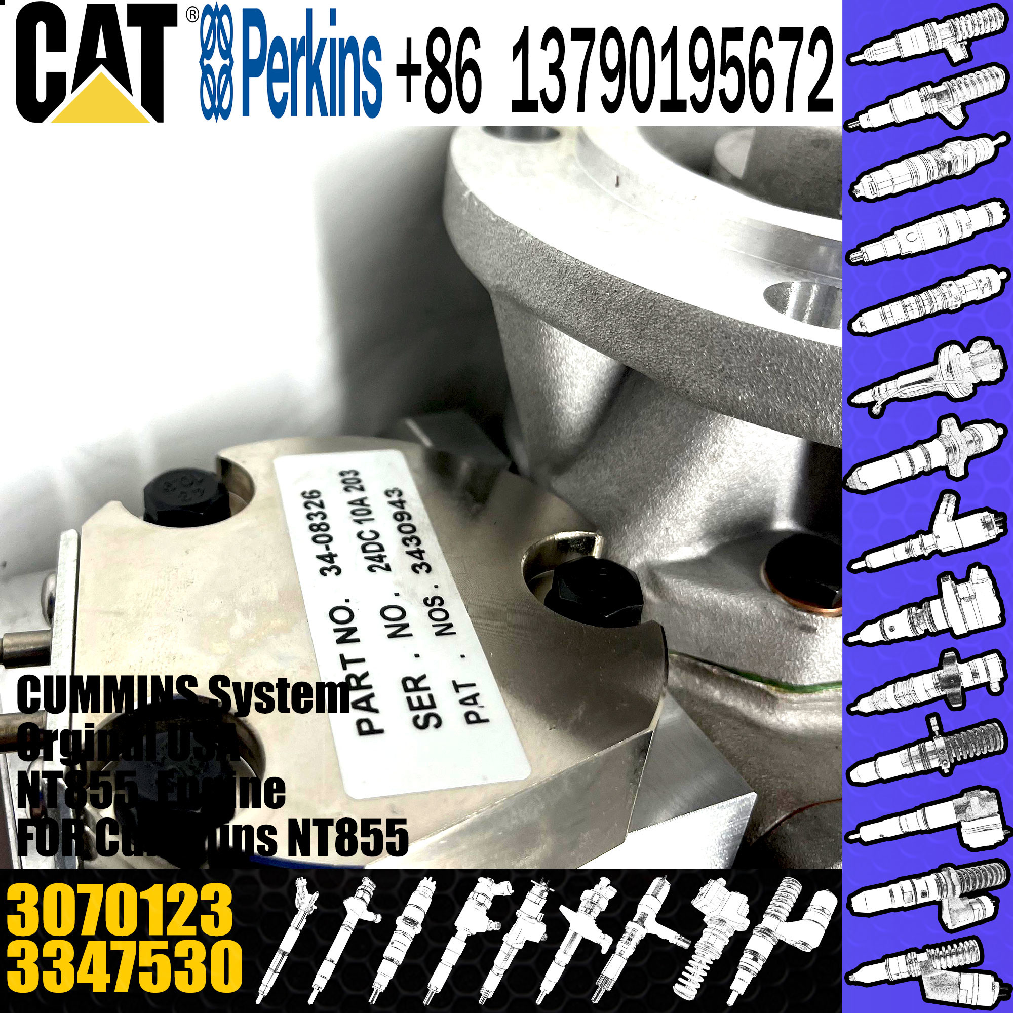 New Original CCEC NT855 N14 CELECT Fuel Injection PT Pump 4076760 E494 3070123
