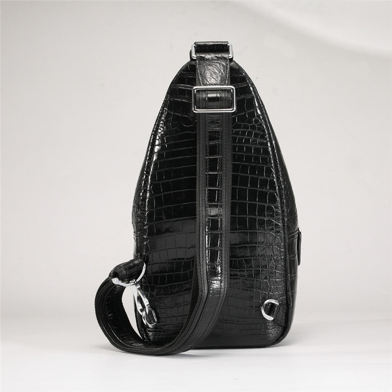 Exotic Crocodile Skin Men's Chest Bag Authentic Genuine Alligator Leather Male Messenger Bag Crossbody Shoulder Bag