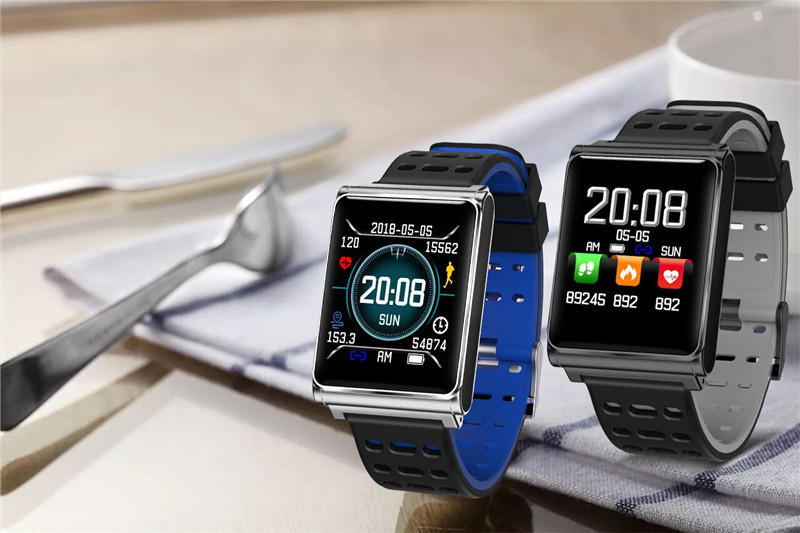 Heart rate and blood pressure monitoring Smart bluetooth watch HZD1806W