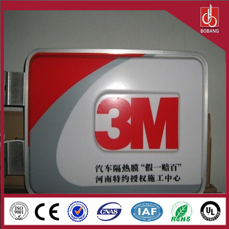 3D Embossed Acrylic Metal Aluminum LED Light box sign