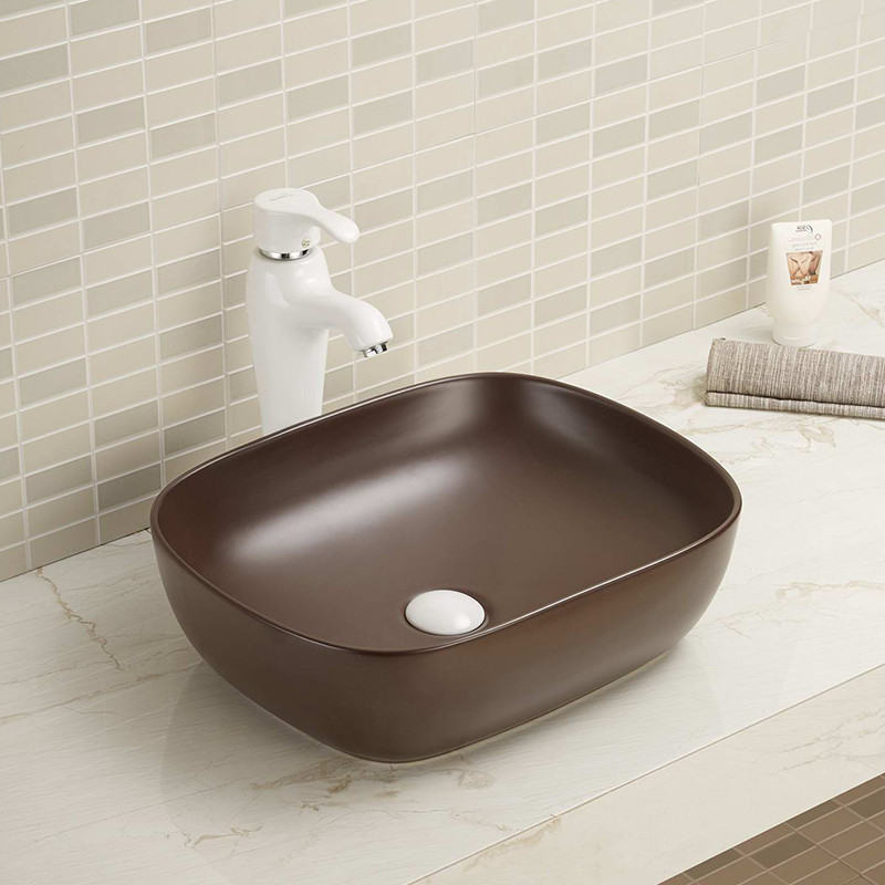 Black Table Top Bathroom Sink 19 X 17 25 X 19 24 X 18 Square Counter Top Basins