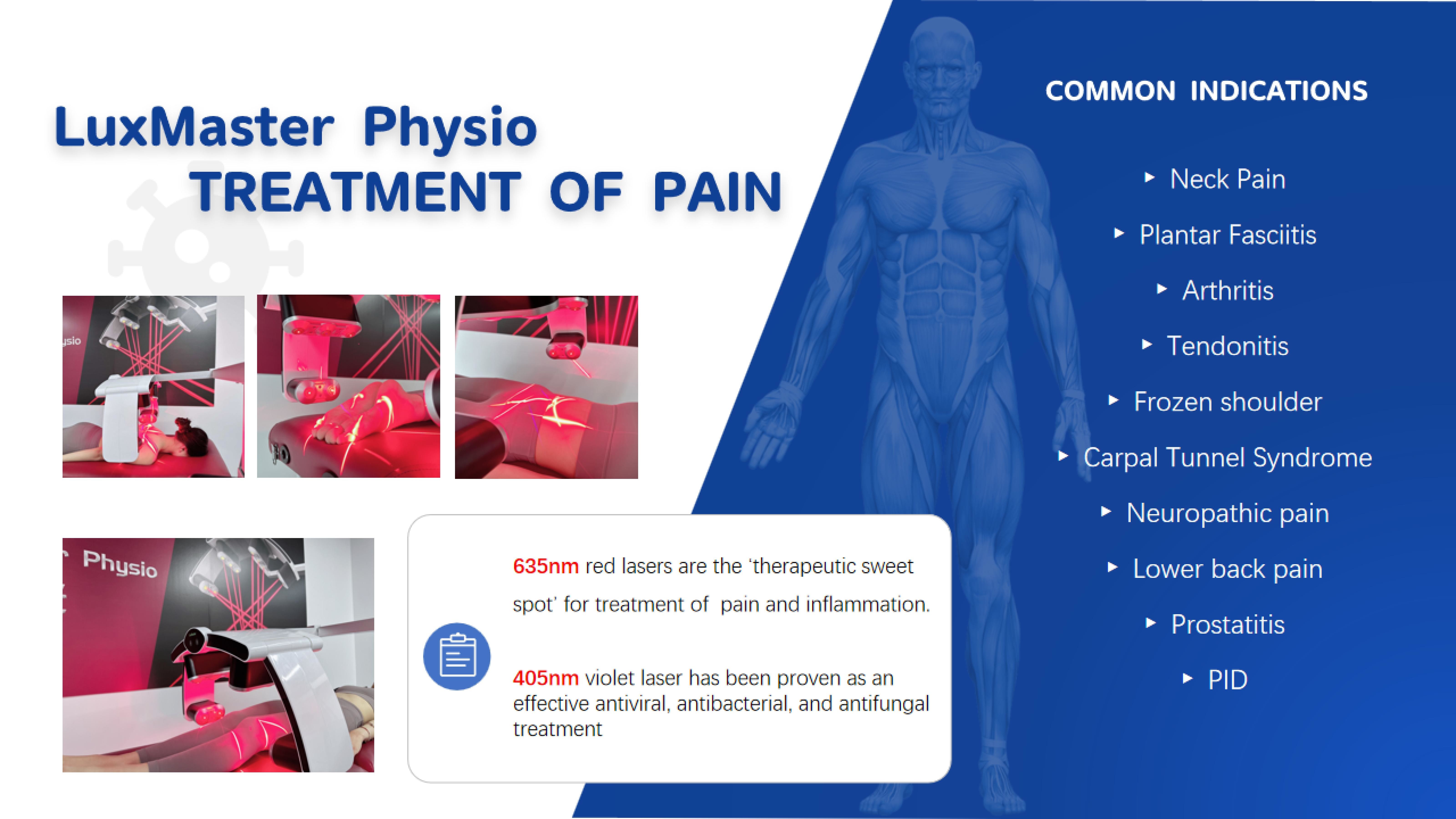 Reliable Physiotherapy Equipment with 80kg Weight and 500mw Diode Power