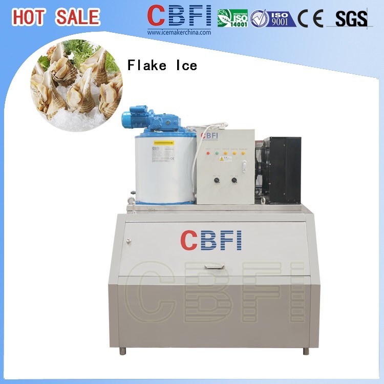 1mm ~ 2mm Fresh / Brine Water Flake Ice Maker For Food Preservation