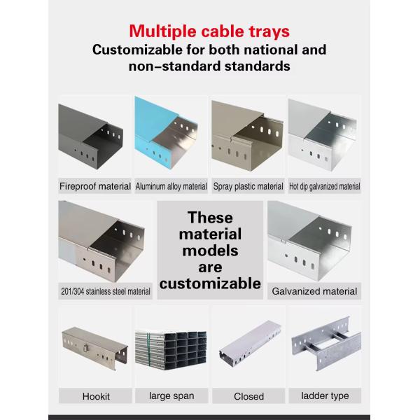 Stainless Steel Perforated Cable Management Tray Ladder Cable Tray 900 Mm Ventilated Design