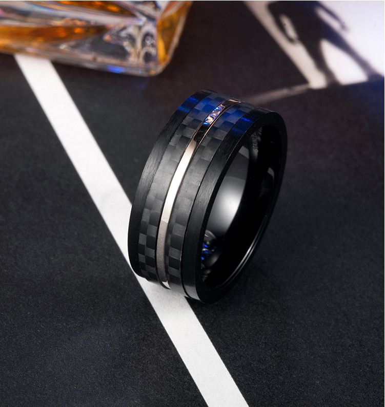 Luxury Fashion Couple Stainless Steel Rings Waterproof Round Men's Rotating Ring