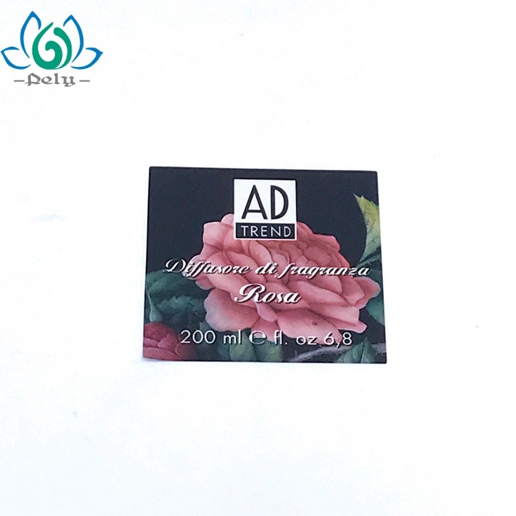 Waterproof Black Color Shampoo Bottle Adhesive Vinyl Stickers