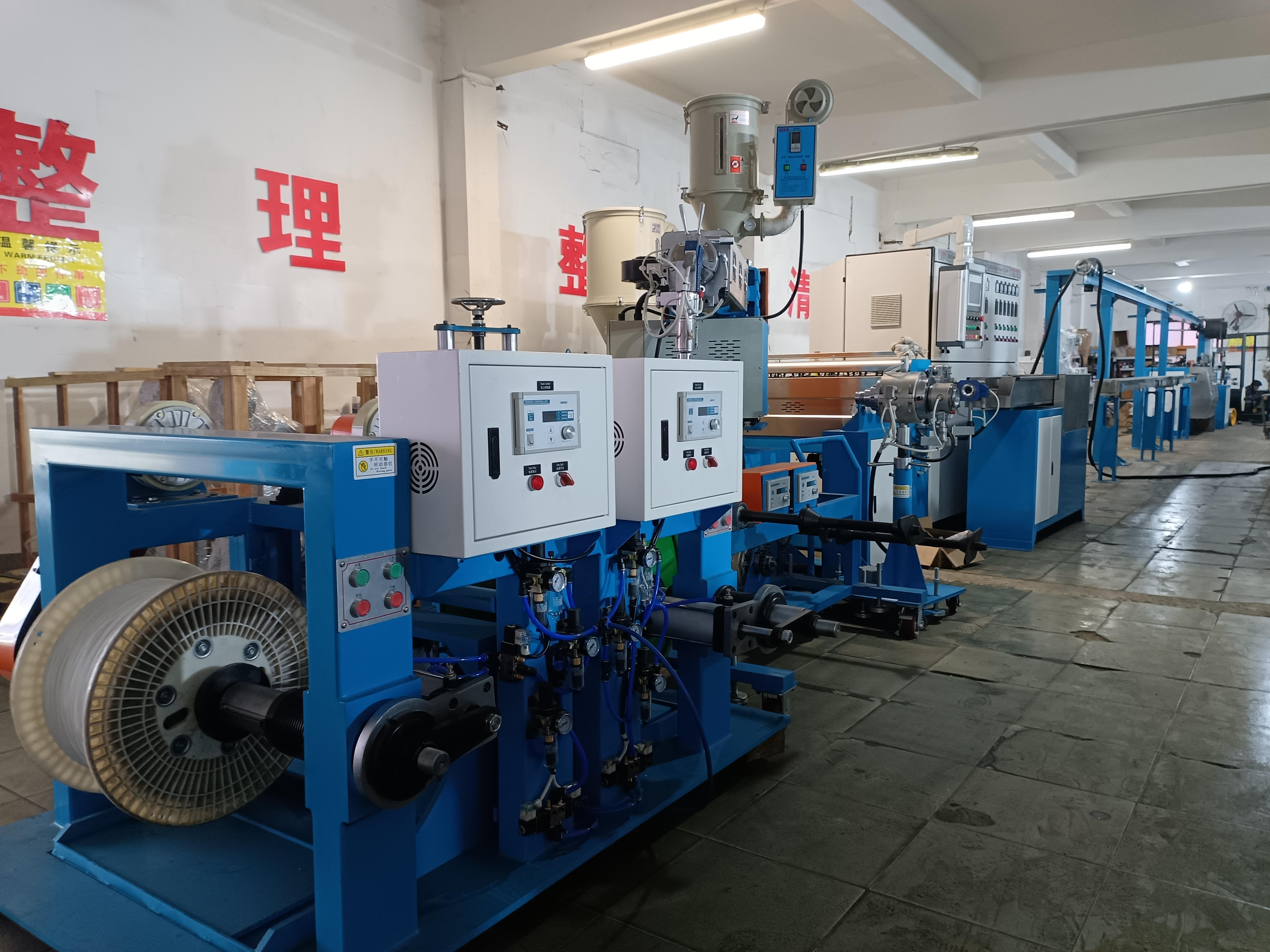 φ90mm+φ50mm Wire And Cable High-Speed Power Jacket Sheath PVC PE Extrusion Machine