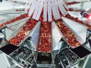Quality 50g Dry Red Pepper Packing Machine Vertical Grain Bag With Multihead Weigher 120BPM for sale