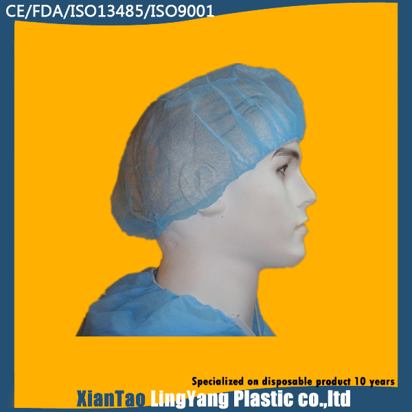 High quanlity non woven disposable surgical bouffant cap