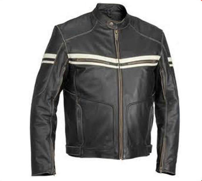 Waterproof PU Leather Mens Flight Jacket Fashionable Zippered With Woven Label