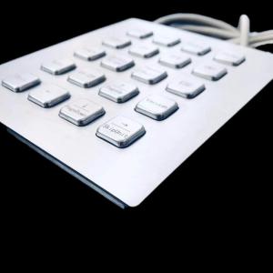Quality Kiosk 20 Stretched Keys Industrial Metal Keyboard With USB Interface for sale