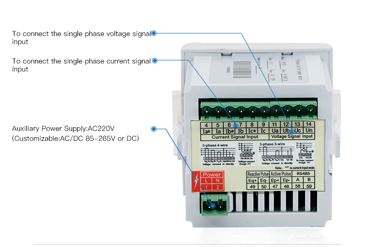 Three Phase LED display Power(Watt) Meter