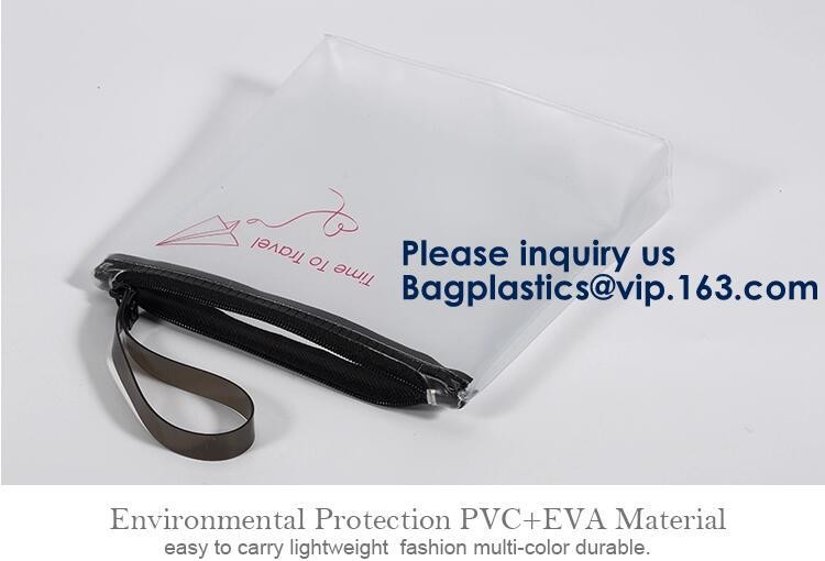 EVA Garment Packing Cosmetic Tote Bags Packaging / Cosmetic Storage Bag Clear Travel Makeup Bag Shoulder Pvc Cosmetic Ba