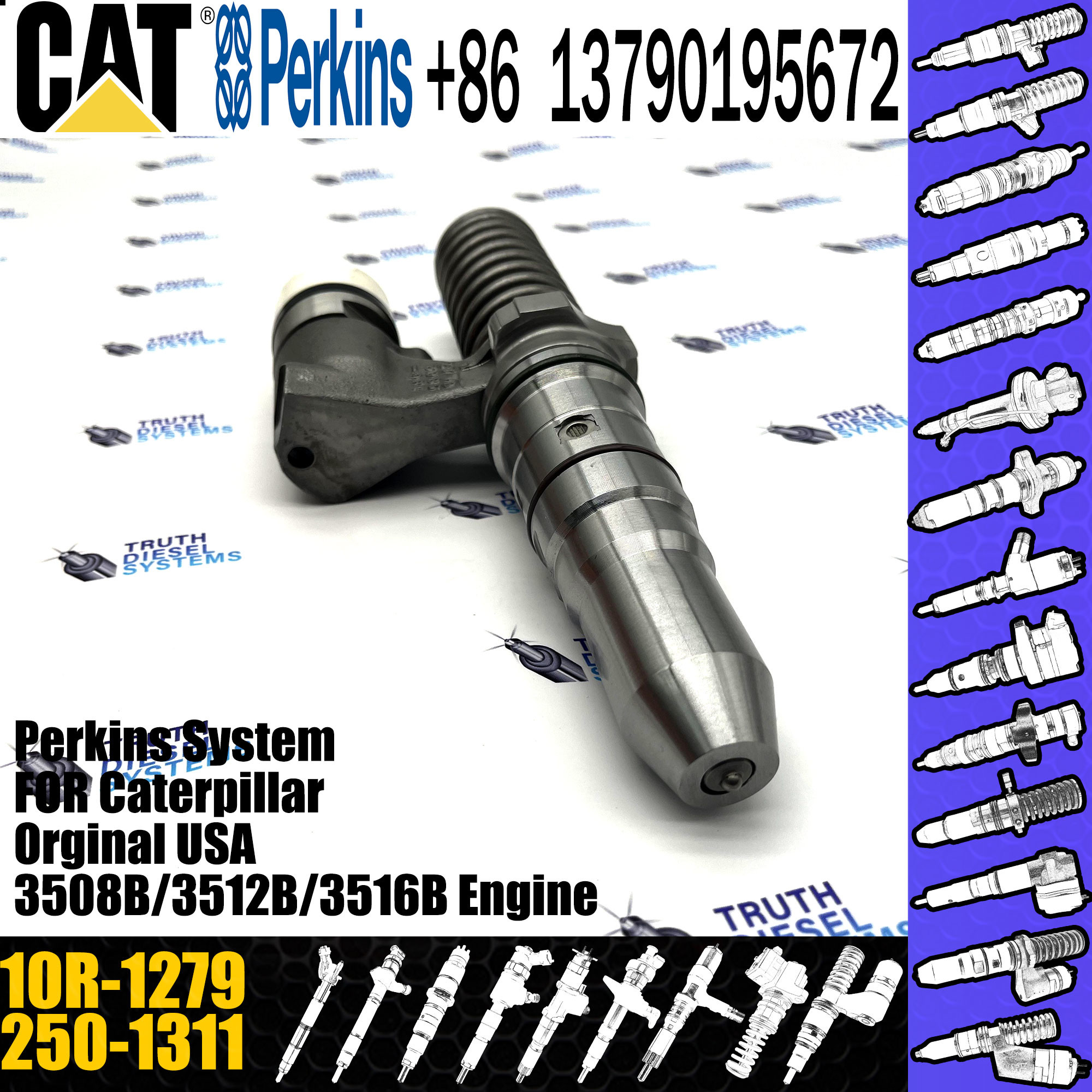 Wholesale Diesel Fuel Injector 250-1311 10R-1279 For Cater-pillar 3152B Common Rail