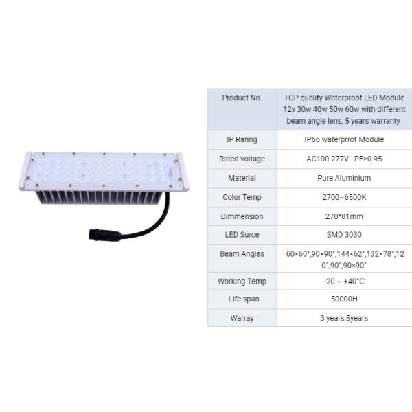 Injection LED Module Replacement , LED Street Light Module 2000K 4500K 6000K High Voltage
