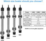 Submersible 50 Watt Heater For 5 Gallon Tank