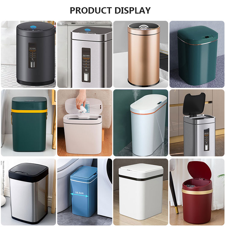 Wholesale Home Kitchen Smart Sensor Trash Bin Small Folding Plastic Trash Can