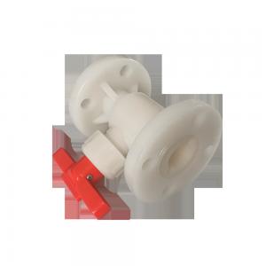 China True Double Union Ball Valve DN15 Thickness Anti Corrosion Plastic PP Flange on sale