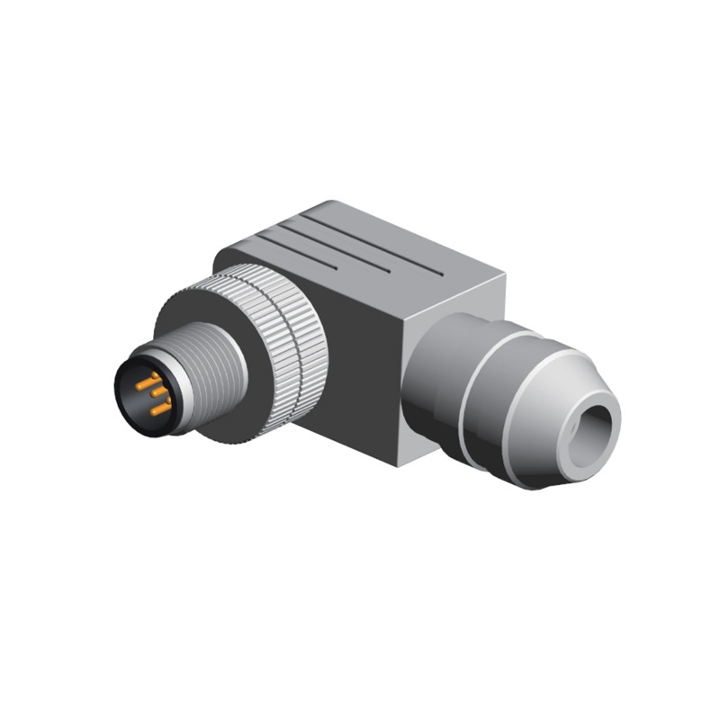 IP67 M12 Waterproof Connector Right Angle Elbow SMT Solder Jst Wire Straight