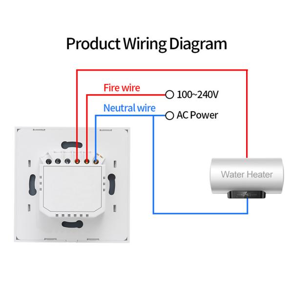 8000W Power Tuya Smart WIFI Switch Remote Wifi Water Heater Switch Voice App Control 40A Need Neutral Wire