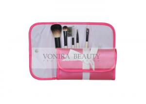 China OEM Gift / Travel Makeup Brush Gift Set Nature Hair Bristle And Pink Brush Case on sale