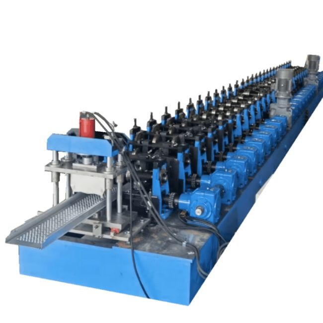 Hydraulic Cutting Steel Scaffold Plank Roll Forming Machine With Mitsubishi PLC