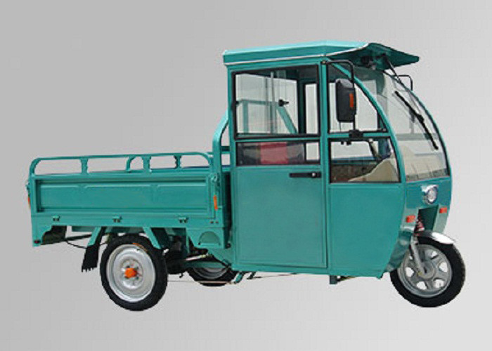 Freight Transport 3 Wheel Electric Cargo Bike 48V 800W Motor Green Steel Body