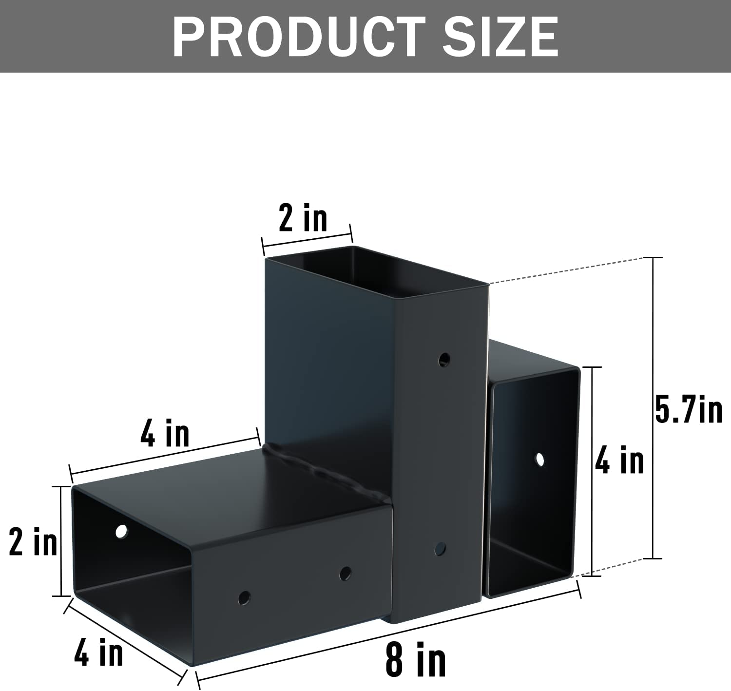 Adjustable Heavy Duty Firewood Rack Bracket for 2x3 Timber Single-side Structure