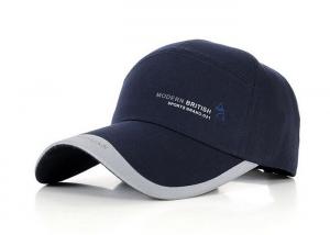 Quality 6 Panel Dark Blue Navy Blue Baseball Cap , Modern Style Custom Baseball Hats for sale