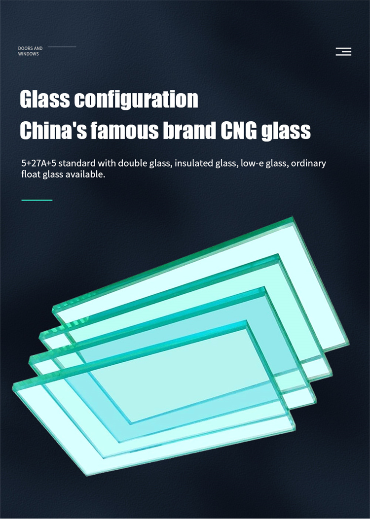 Horizontal Opening Aluminum Alloy Frame Casement Glass Windows for Customer Requirements