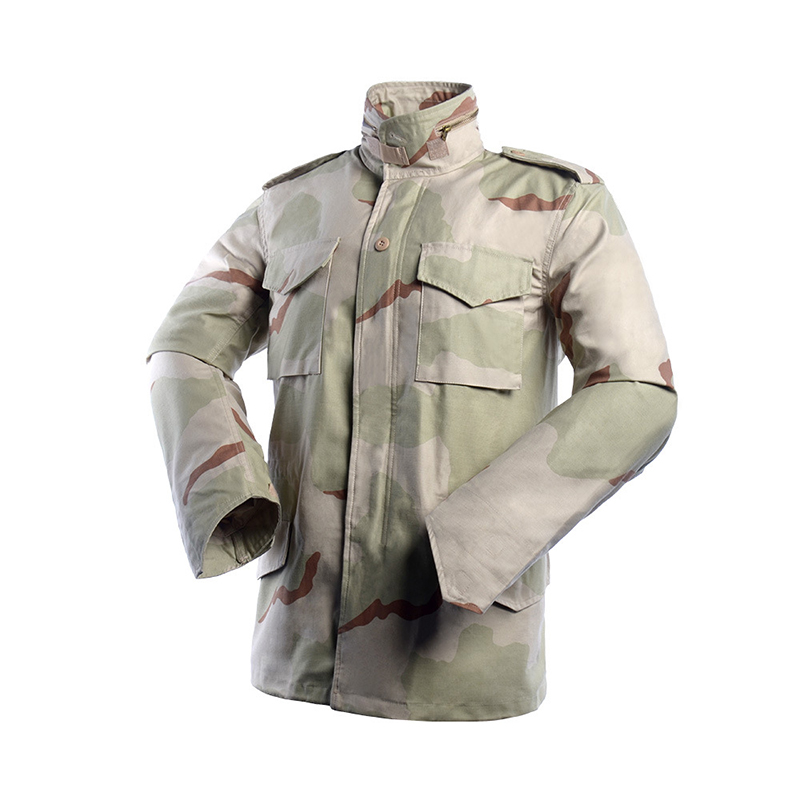 Men's Custom Woodland Camouflage Tactical Combat Jacket for Winter Outdoor Training
