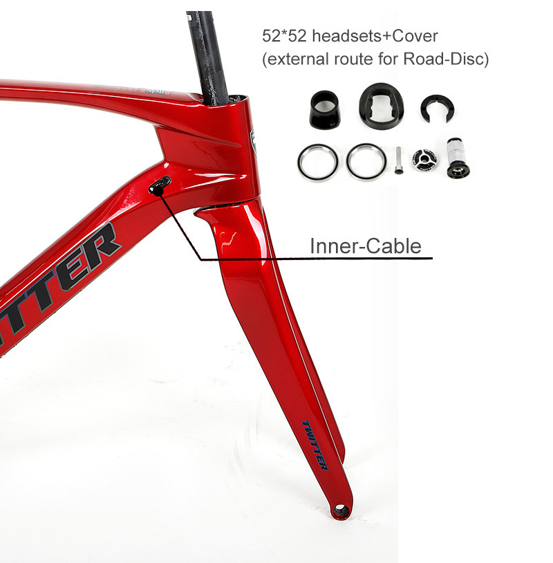 Durable T900 Carbon Gravel Bike Frame With Disc Brake Fat Tire Carbon Bike Frame