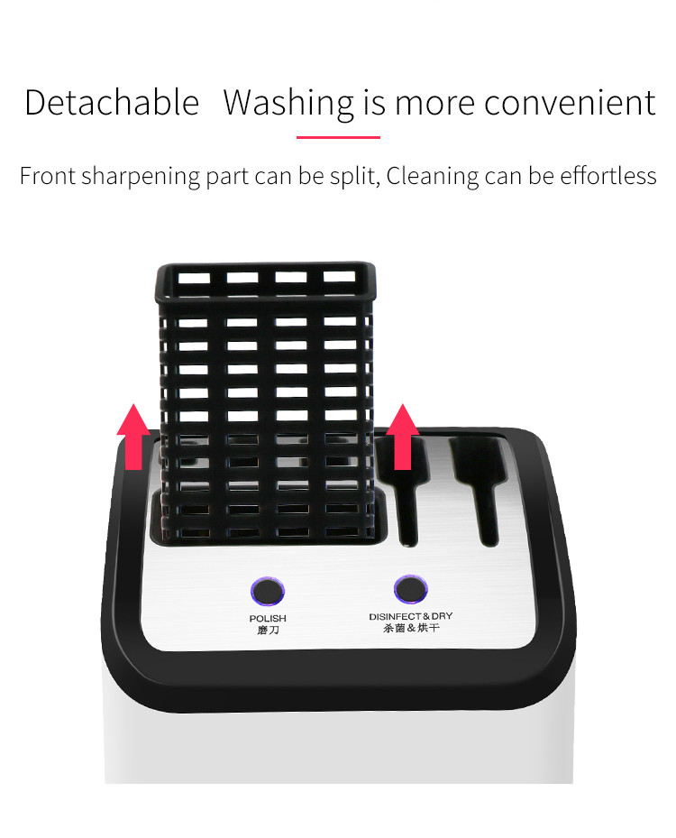 Plastic Single Dry Electric UV Smart Magnetic Knife Holder With Sharpener