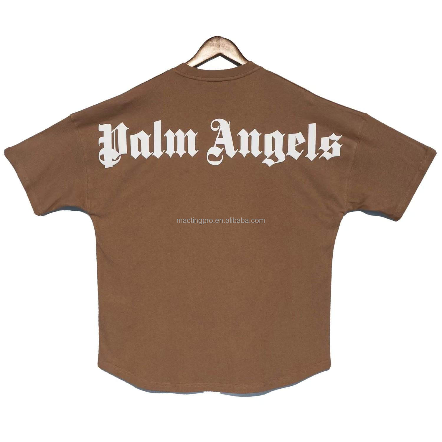 240gsm Heavy Cotton Boxy Fit T Shirt with 3D Foam Print and O-Neck Collar Blank Plain