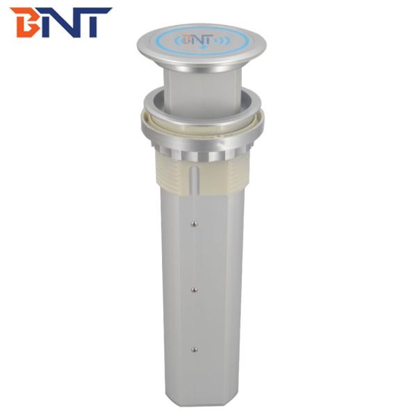 Australian market kitchen worktop concealed motorized pull up power socket with usb and Qi wireless charger