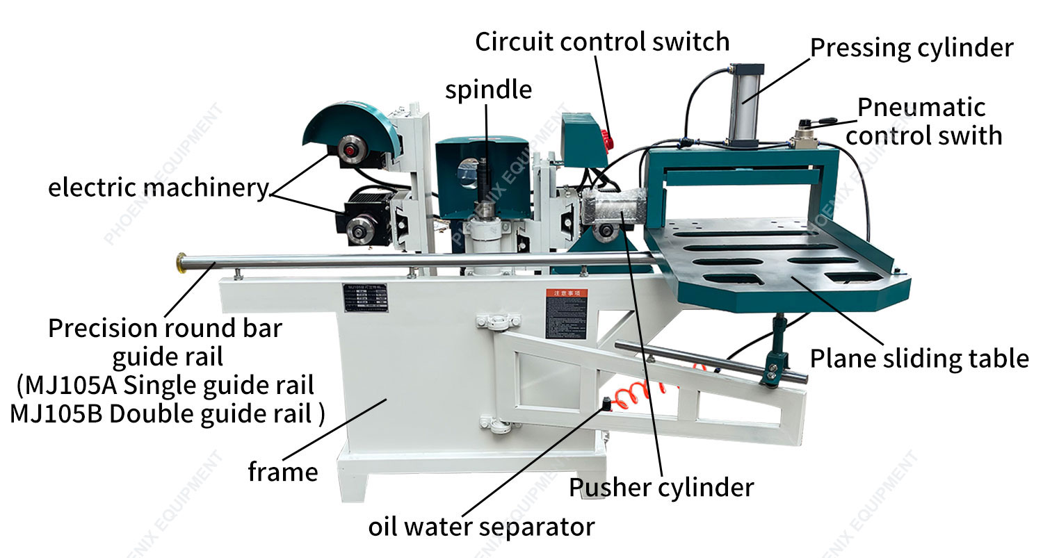 MJ105 Axis Main Shaft Woodworking Single End Tenoner Mortise And Wood Tenon Machine