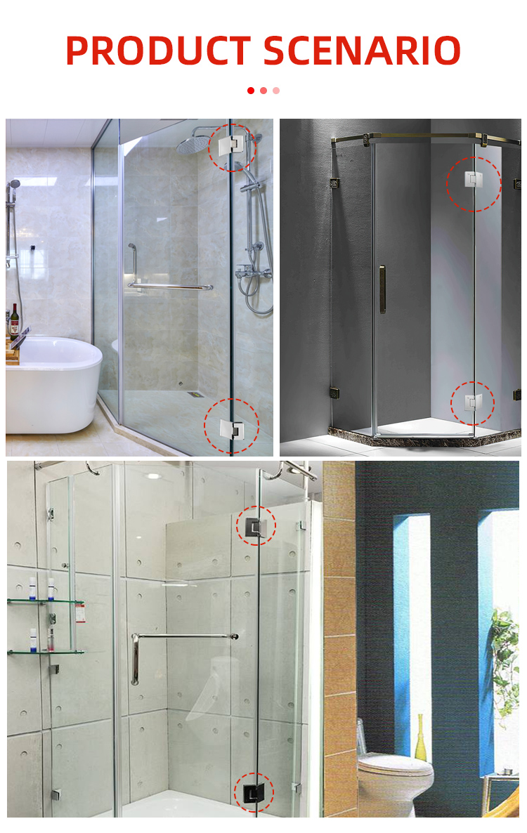 Durable Zinc Alloy Shower Hinge for Bathroom Glass Long Life Performance
