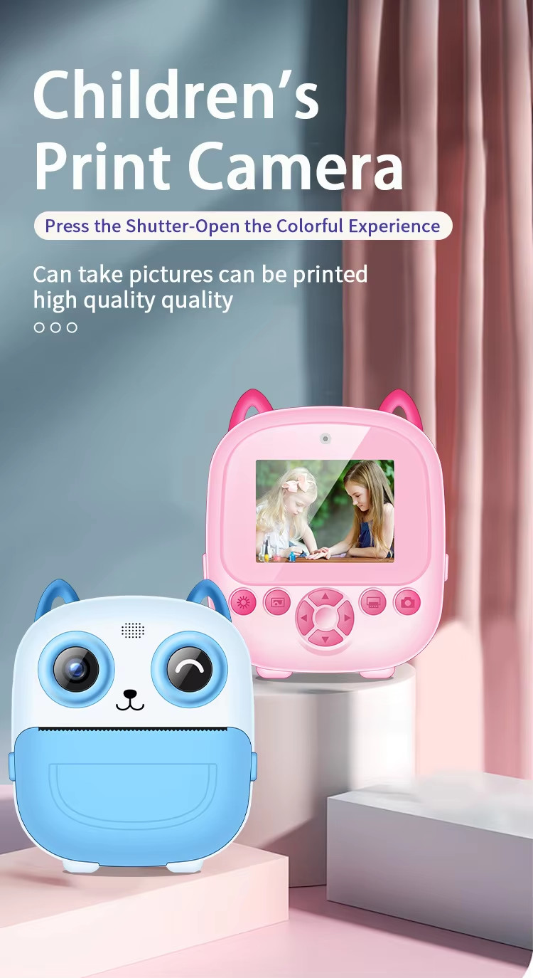 Instant Thermal Childrens Printable Camera Digital Camcorder Customized