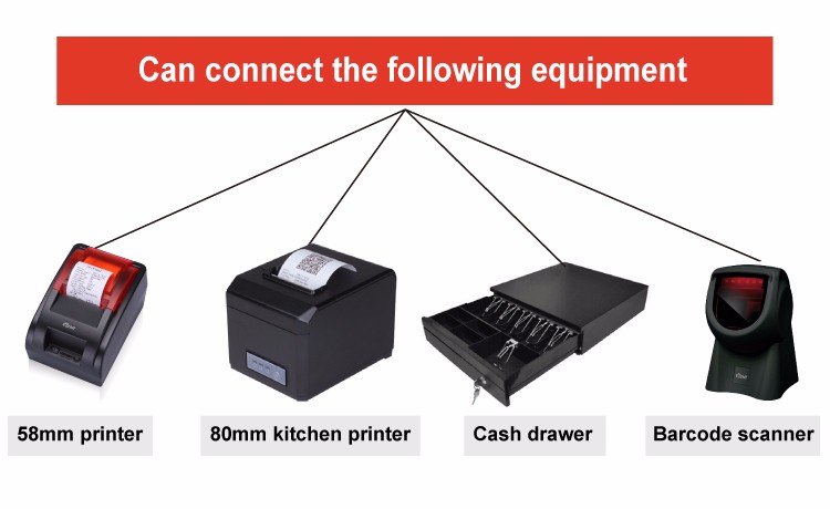 VFD Customer Display 15 Inch POS Terminal with 80mm Printer and i5 All-in-One PC