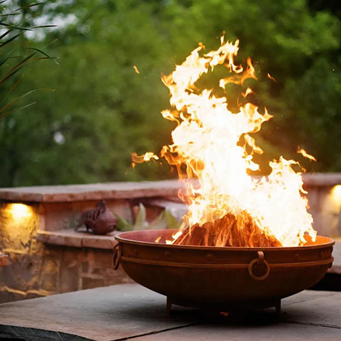 Modern Fireplace Outdoor Heating Corten Steel Wood Burning Fire Pit Garden Outdoor Firepit 