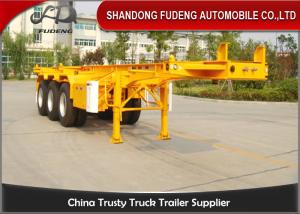 China 20ft 40ft Skeletal Container Semi Trailer With Fuwa Brand Axle Spring Suspension on sale