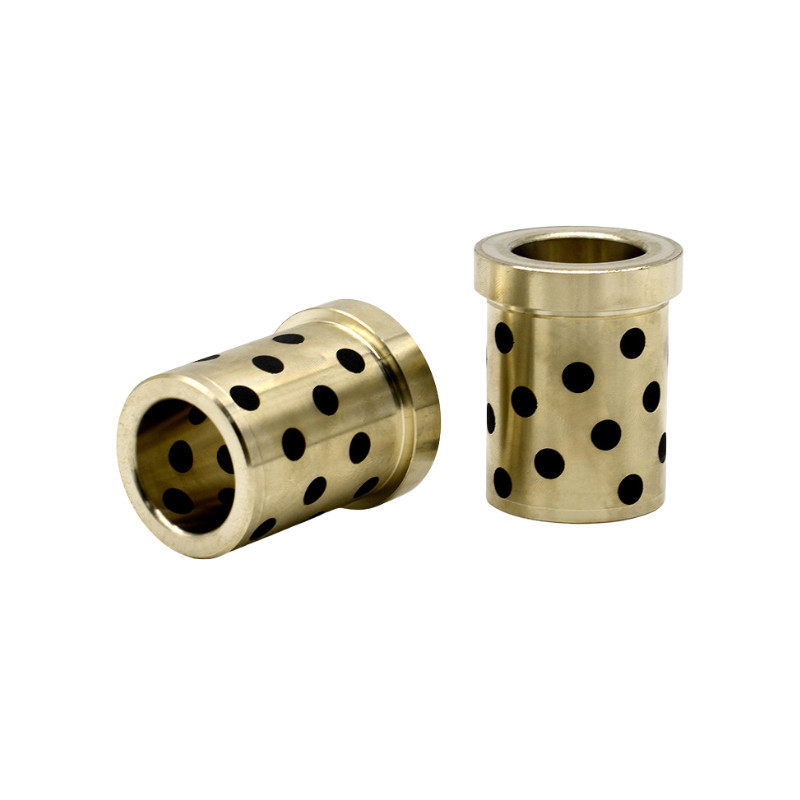 Low Friction C86300 Graphite Bronze Bearing SPW/JTW/SBW Cylindrical Flange Bush for Heavy Duty