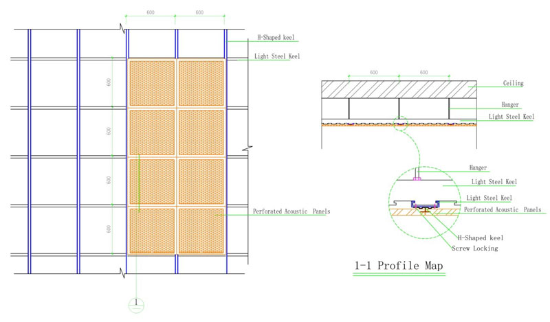 Fire retardant 0.5mm micro perforated wooden acoustic wall panel with veneer finish