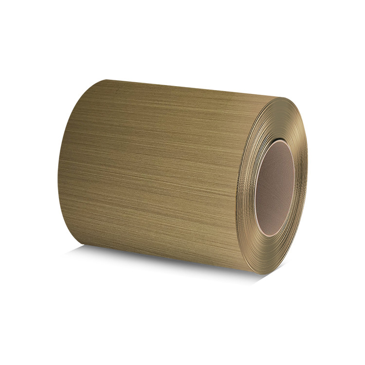 Grade 201 304 0.12mm thick Hairline Antique Bronze Stainless Steel Roll Coils