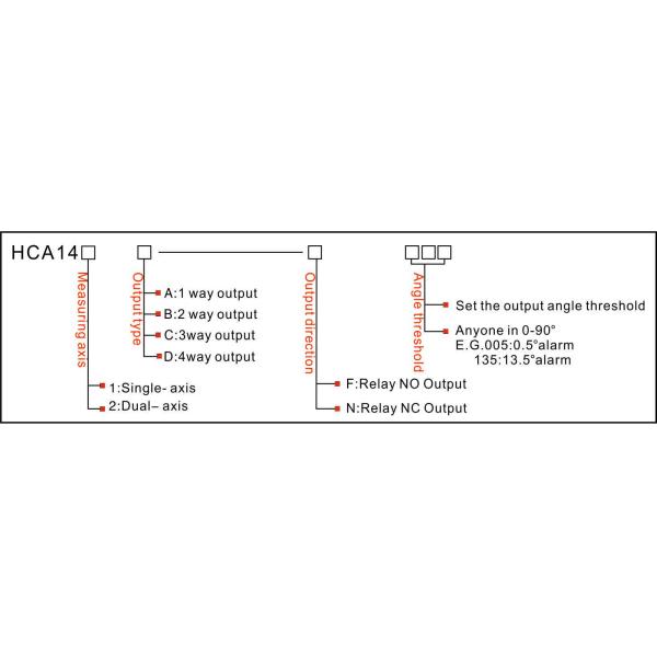 High Accuracy Dual axis 2ways output Tilt Switch Sensor